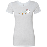 T-Shirts Heather White / S Kawaii Rabbit and Carrots Women's Triblend T-Shirt