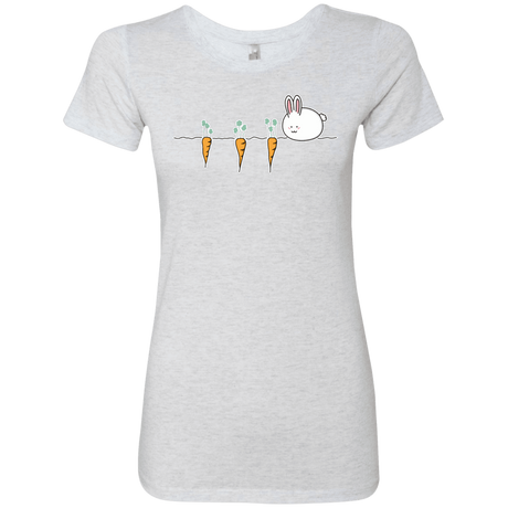 T-Shirts Heather White / S Kawaii Rabbit and Carrots Women's Triblend T-Shirt