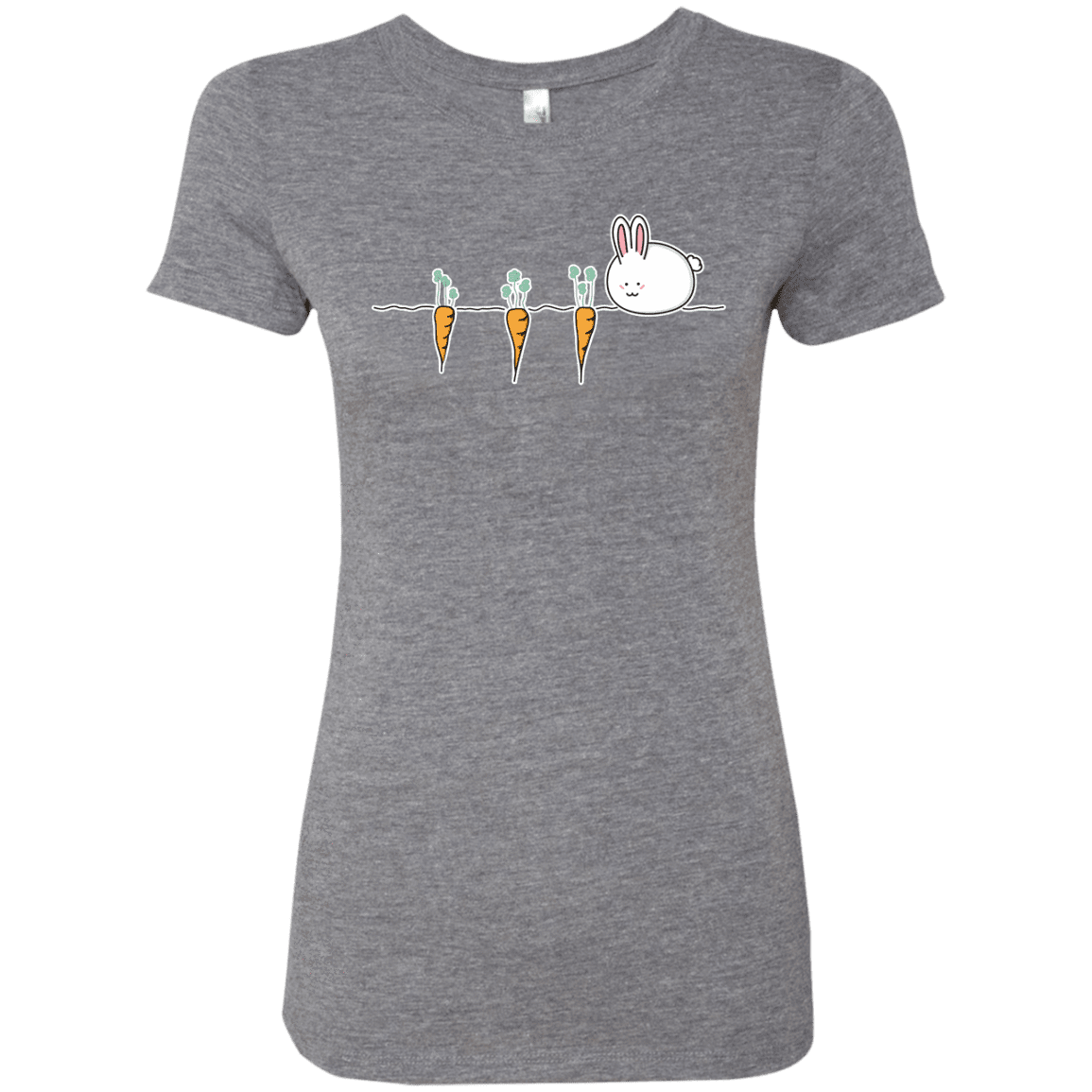 T-Shirts Premium Heather / S Kawaii Rabbit and Carrots Women's Triblend T-Shirt