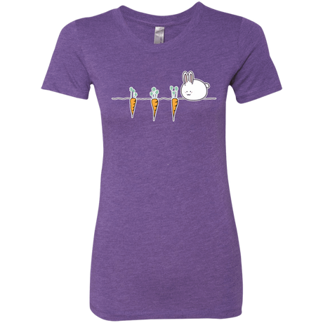 T-Shirts Purple Rush / S Kawaii Rabbit and Carrots Women's Triblend T-Shirt