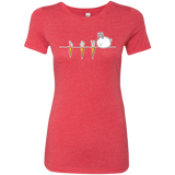 T-Shirts Vintage Red / S Kawaii Rabbit and Carrots Women's Triblend T-Shirt