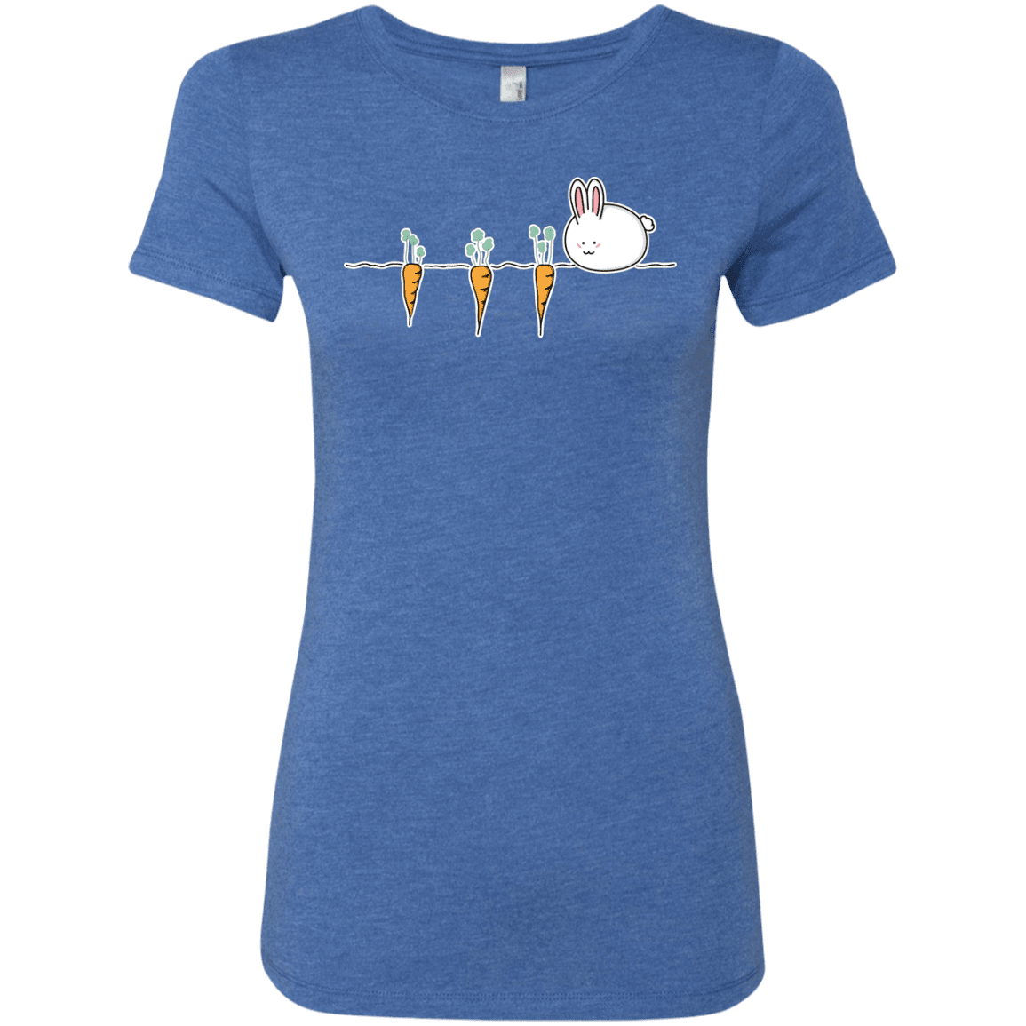 T-Shirts Vintage Royal / S Kawaii Rabbit and Carrots Women's Triblend T-Shirt