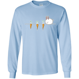 T-Shirts Light Blue / YS Kawaii Rabbit and Carrots Youth Long Sleeve T-Shirt