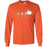 T-Shirts Orange / YS Kawaii Rabbit and Carrots Youth Long Sleeve T-Shirt