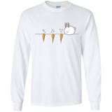 T-Shirts White / YS Kawaii Rabbit and Carrots Youth Long Sleeve T-Shirt