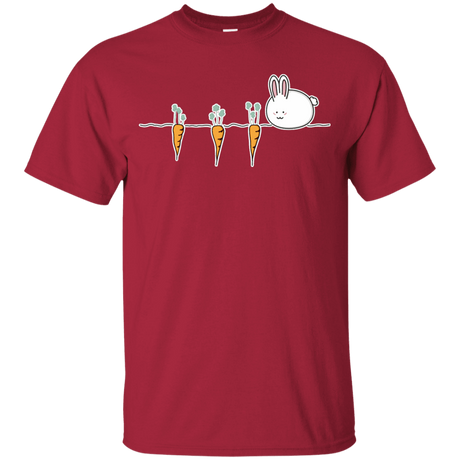 T-Shirts Cardinal / YXS Kawaii Rabbit and Carrots Youth T-Shirt