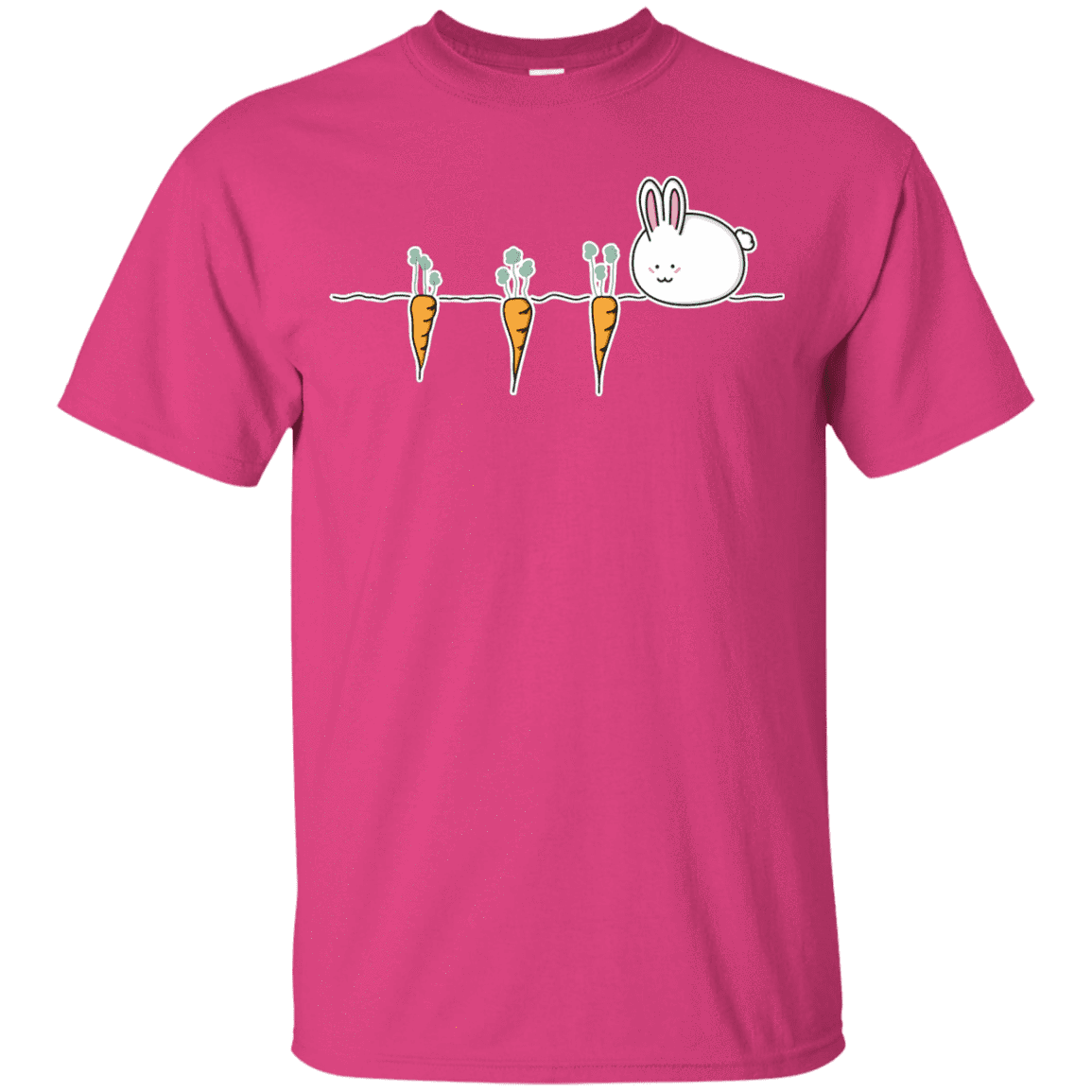 T-Shirts Heliconia / YXS Kawaii Rabbit and Carrots Youth T-Shirt