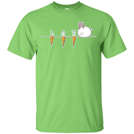 T-Shirts Lime / YXS Kawaii Rabbit and Carrots Youth T-Shirt