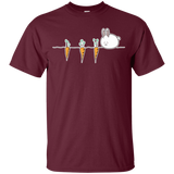 T-Shirts Maroon / YXS Kawaii Rabbit and Carrots Youth T-Shirt