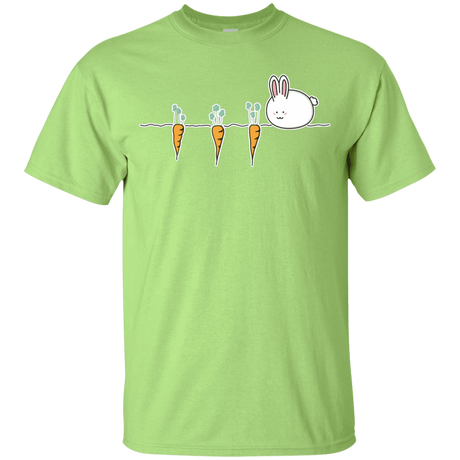 T-Shirts Mint Green / YXS Kawaii Rabbit and Carrots Youth T-Shirt