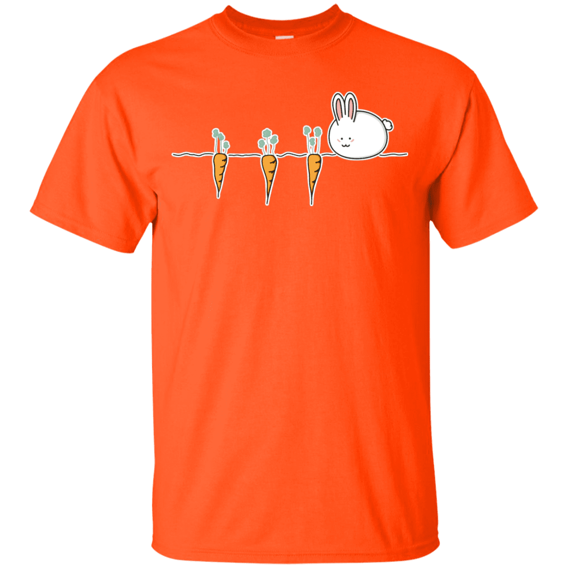 T-Shirts Orange / YXS Kawaii Rabbit and Carrots Youth T-Shirt