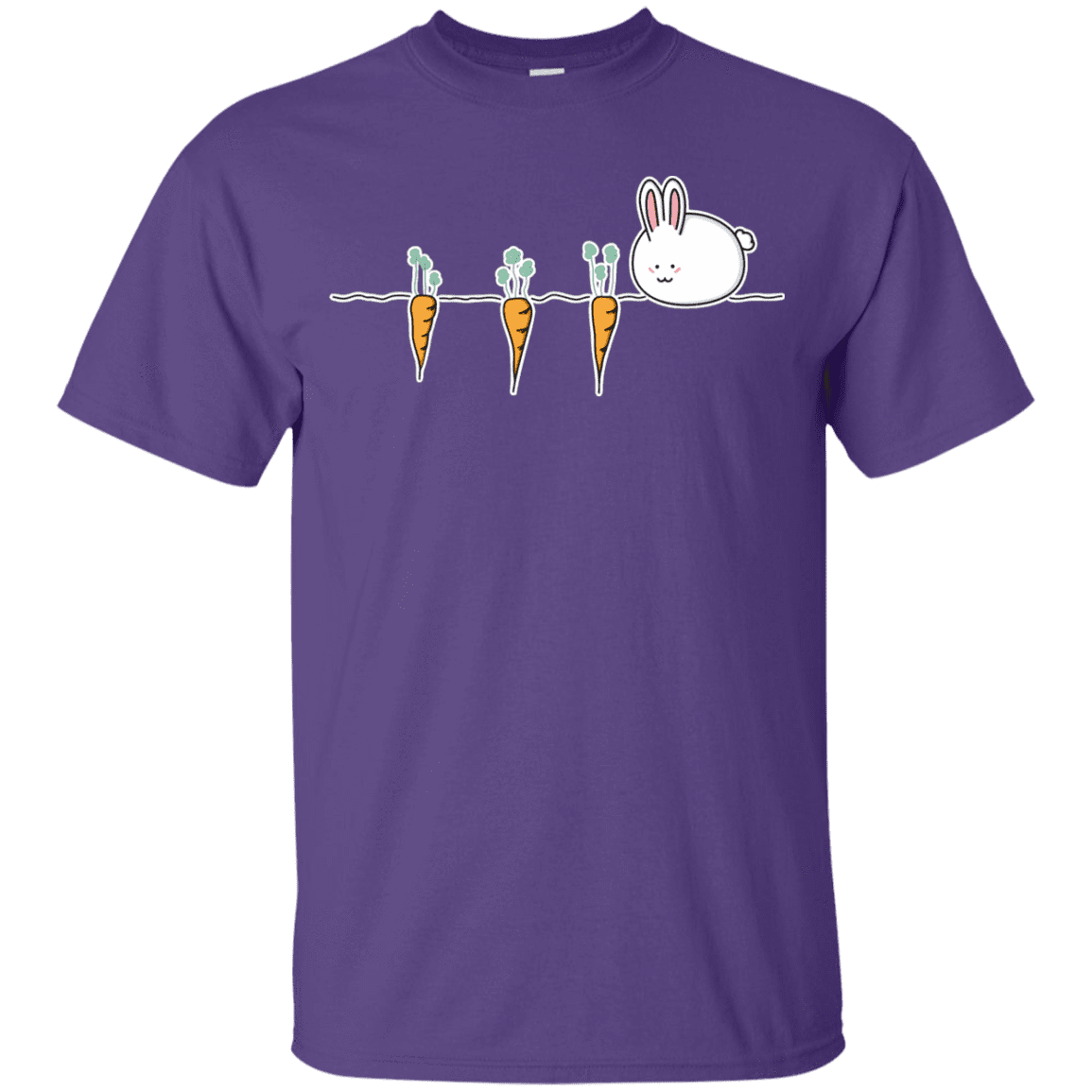 T-Shirts Purple / YXS Kawaii Rabbit and Carrots Youth T-Shirt