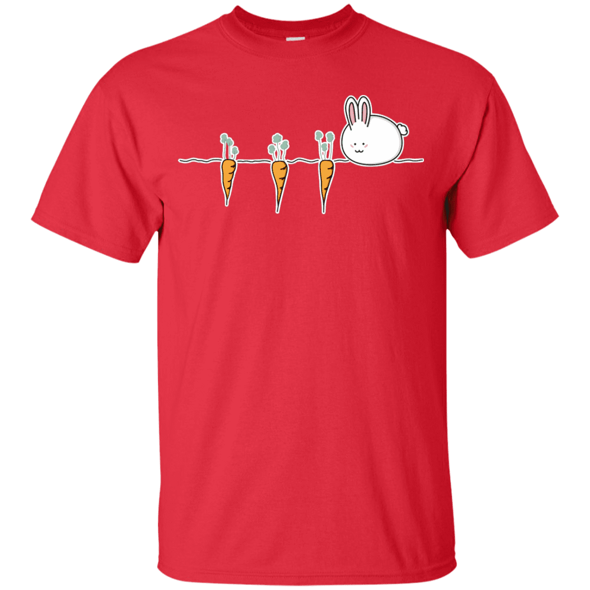 T-Shirts Red / YXS Kawaii Rabbit and Carrots Youth T-Shirt