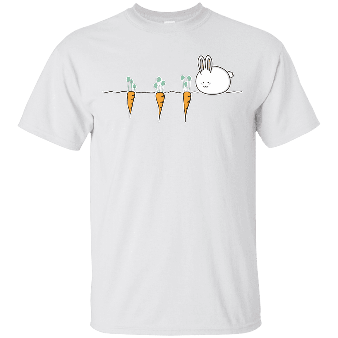 T-Shirts White / YXS Kawaii Rabbit and Carrots Youth T-Shirt