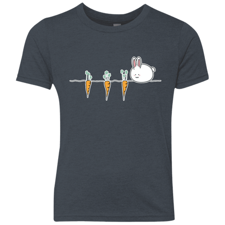 T-Shirts Vintage Navy / YXS Kawaii Rabbit and Carrots Youth Triblend T-Shirt