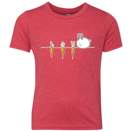 T-Shirts Vintage Red / YXS Kawaii Rabbit and Carrots Youth Triblend T-Shirt
