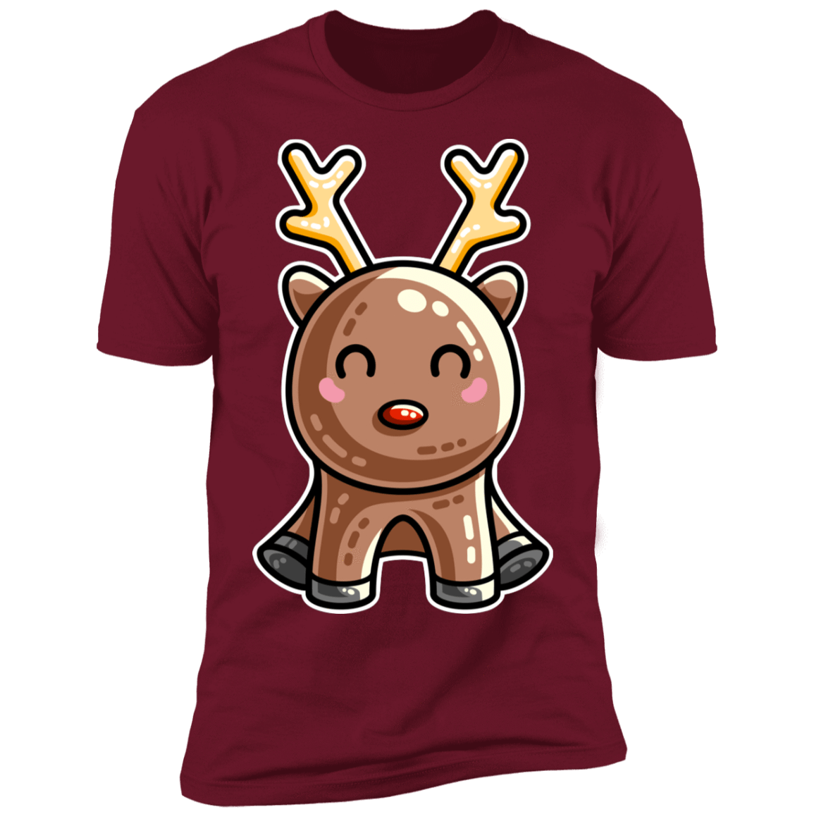 T-Shirts Cardinal / S Kawaii Reindeer Men's Premium T-Shirt