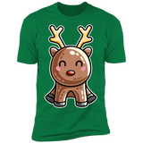 T-Shirts Kelly Green / S Kawaii Reindeer Men's Premium T-Shirt