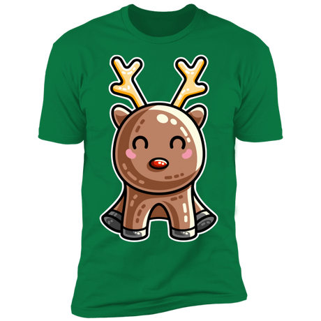 T-Shirts Kelly Green / S Kawaii Reindeer Men's Premium T-Shirt