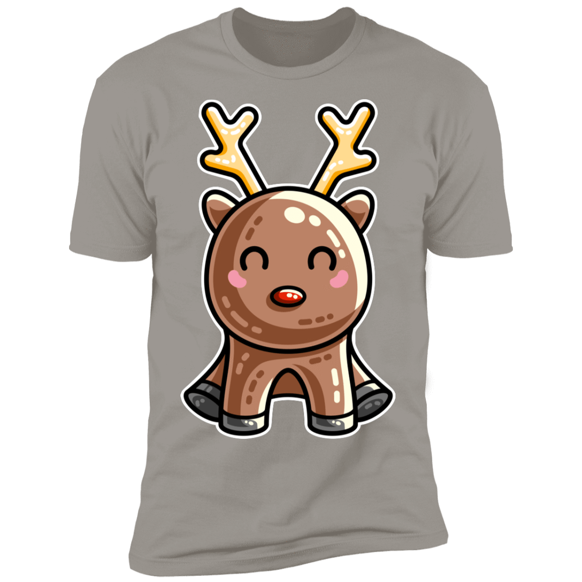 T-Shirts Light Grey / S Kawaii Reindeer Men's Premium T-Shirt