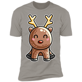 T-Shirts Light Grey / S Kawaii Reindeer Men's Premium T-Shirt