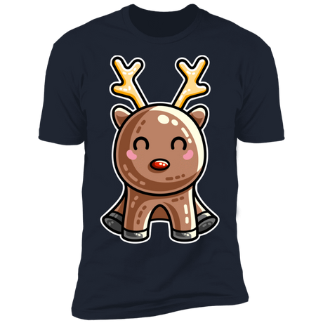 T-Shirts Midnight Navy / S Kawaii Reindeer Men's Premium T-Shirt