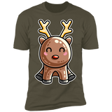 T-Shirts Military Green / S Kawaii Reindeer Men's Premium T-Shirt