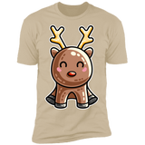 T-Shirts Sand / S Kawaii Reindeer Men's Premium T-Shirt