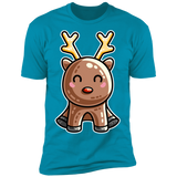 T-Shirts Turquoise / S Kawaii Reindeer Men's Premium T-Shirt