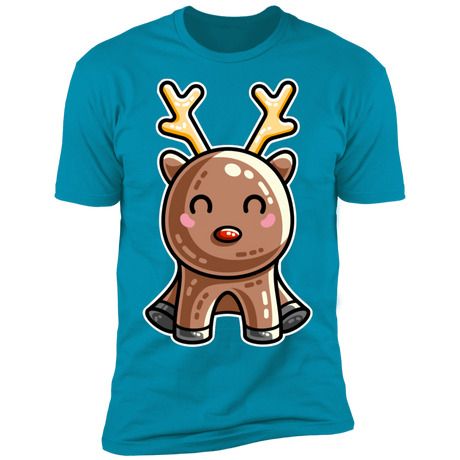 T-Shirts Turquoise / S Kawaii Reindeer Men's Premium T-Shirt
