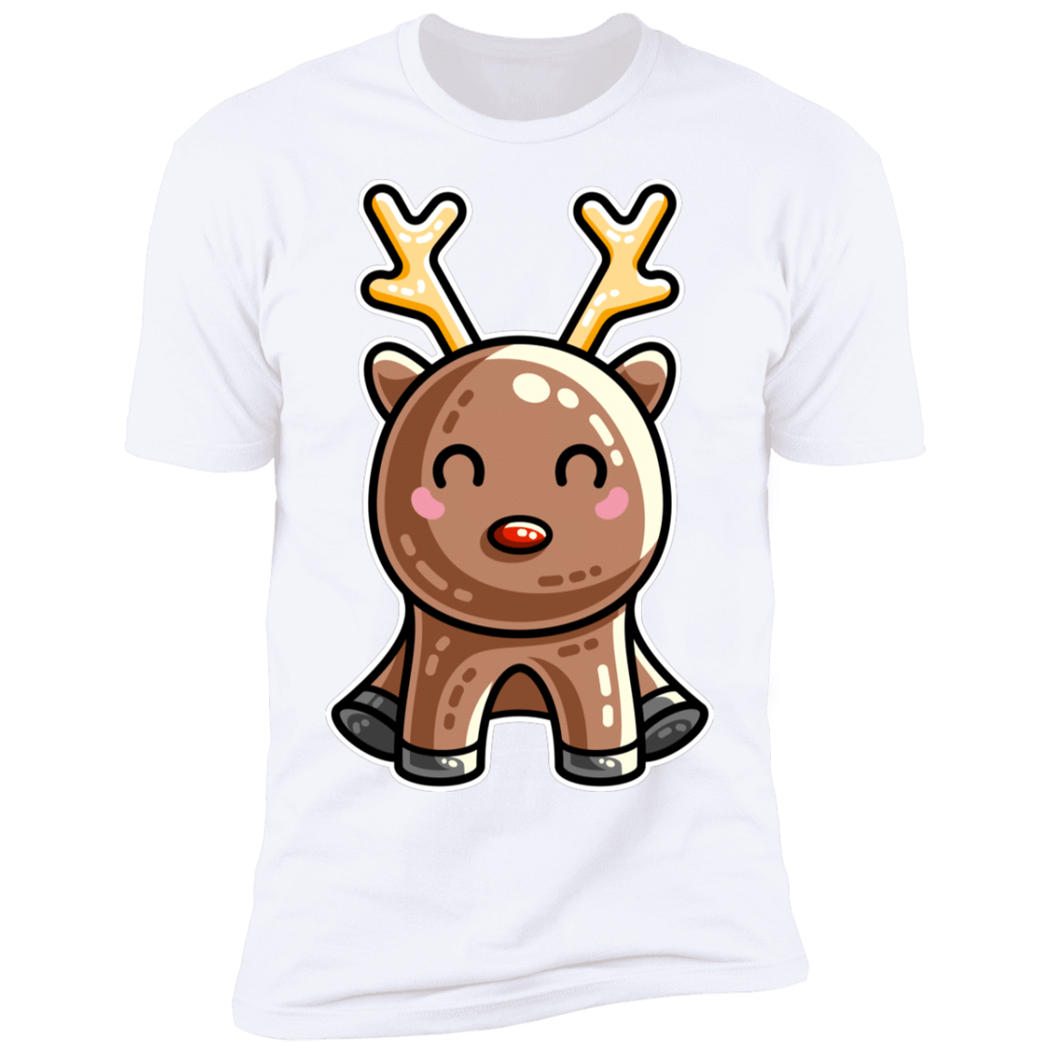 T-Shirts White / S Kawaii Reindeer Men's Premium T-Shirt