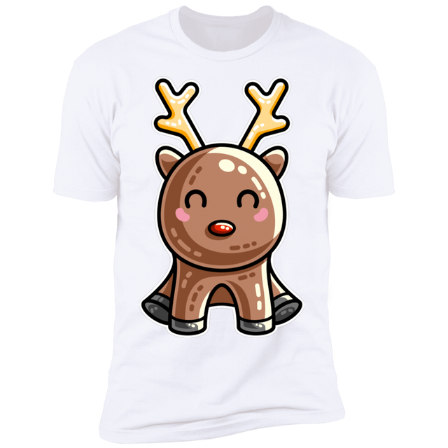 T-Shirts White / S Kawaii Reindeer Men's Premium T-Shirt