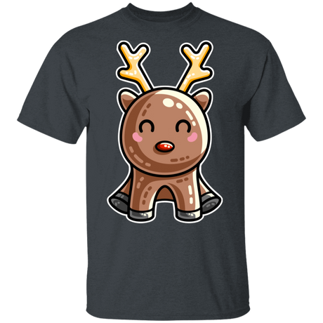 T-Shirts Dark Heather / S Kawaii Reindeer T-Shirt