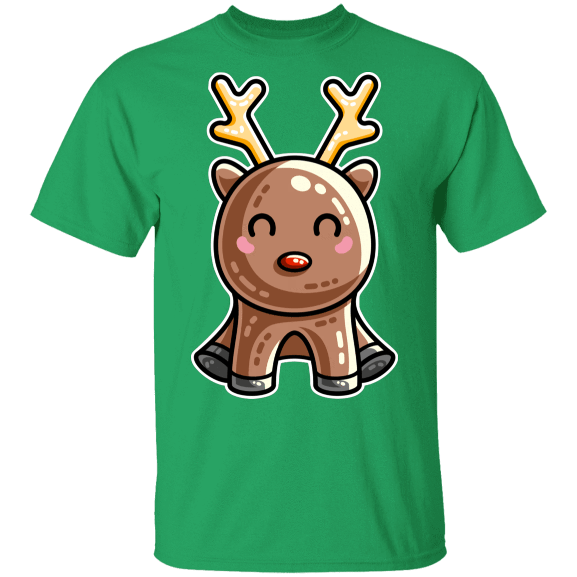 T-Shirts Irish Green / S Kawaii Reindeer T-Shirt