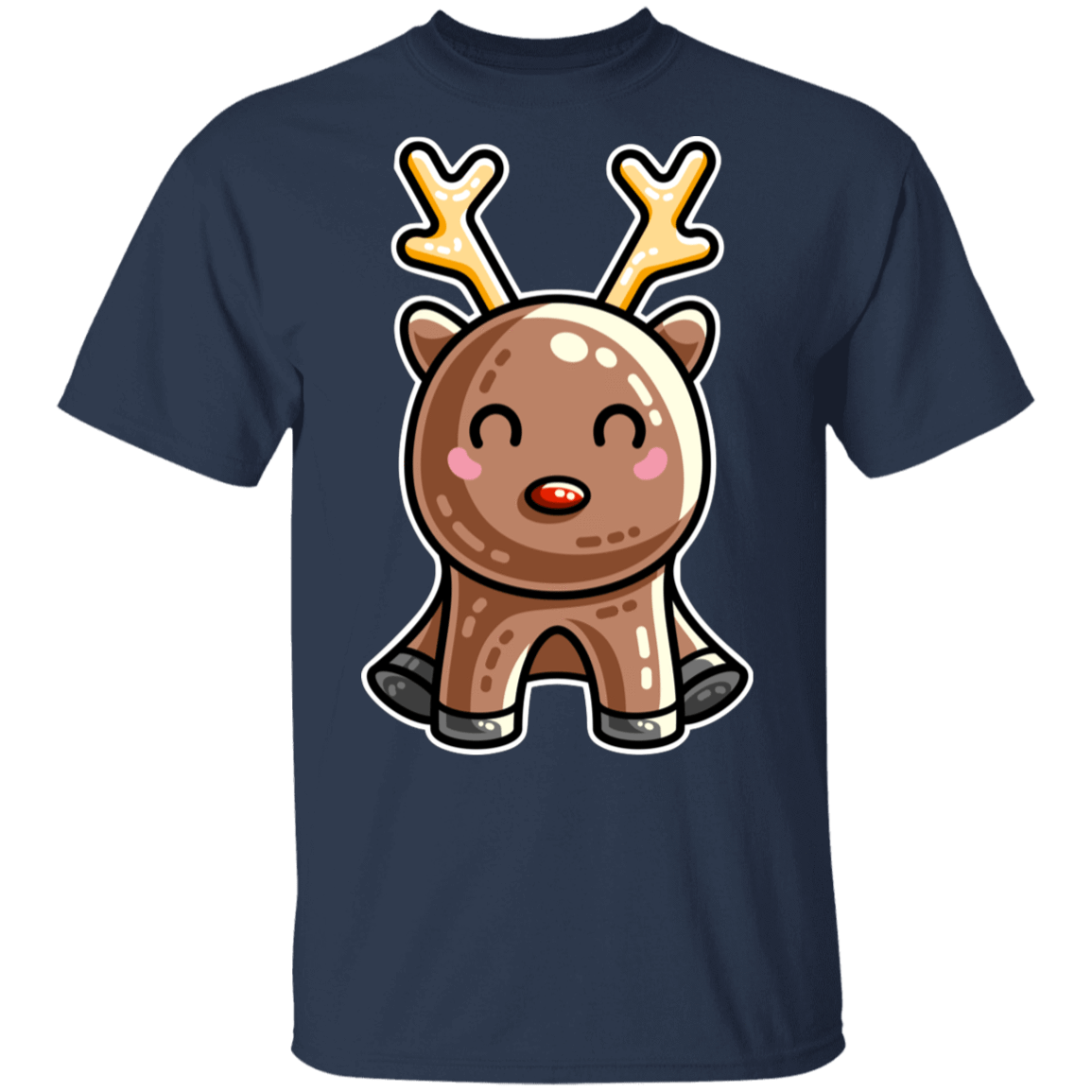 T-Shirts Navy / S Kawaii Reindeer T-Shirt
