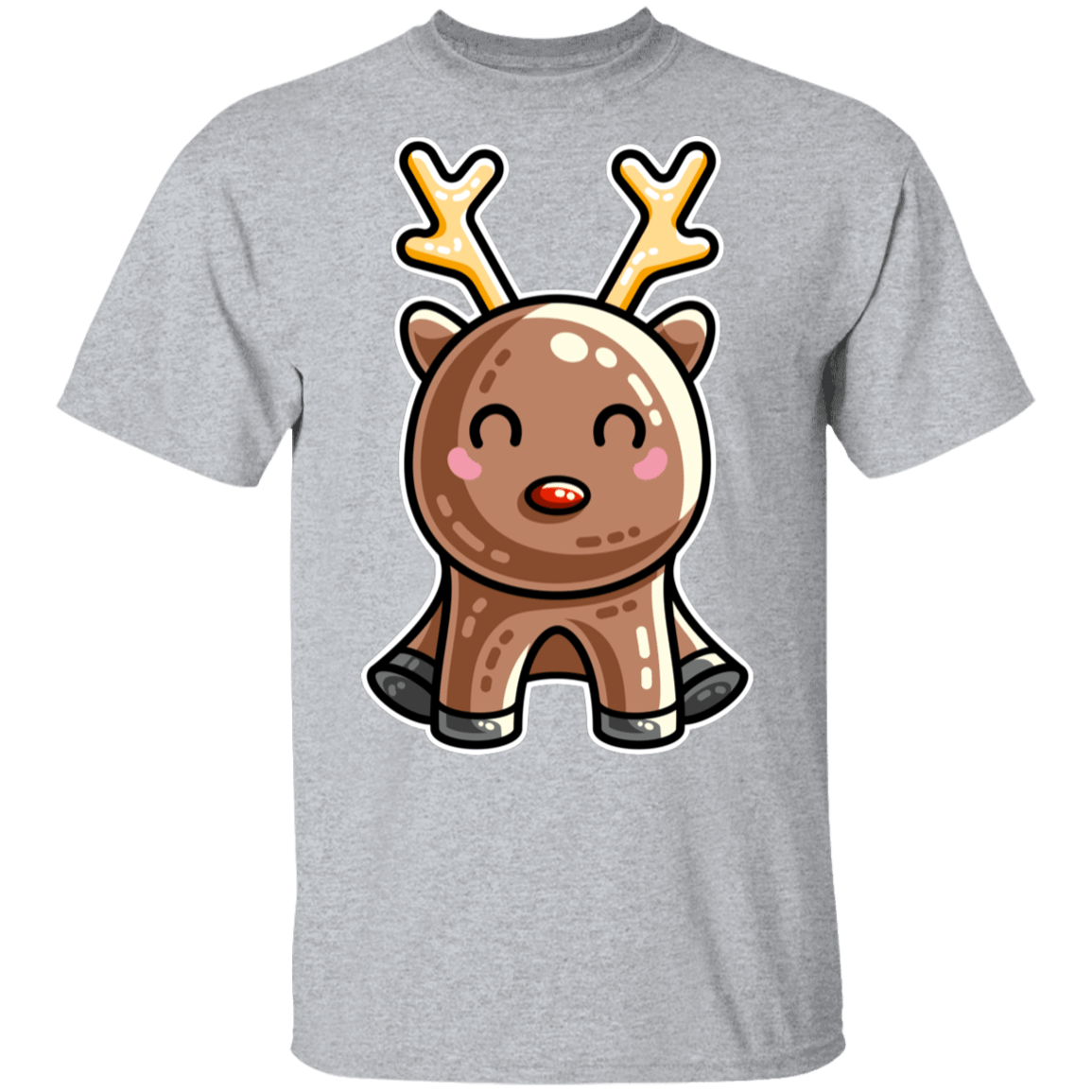 T-Shirts Sport Grey / S Kawaii Reindeer T-Shirt