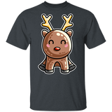 T-Shirts Dark Heather / YXS Kawaii Reindeer Youth T-Shirt