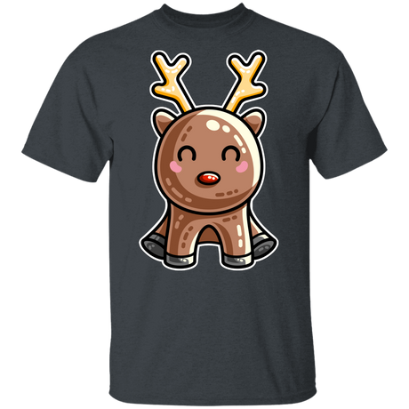 T-Shirts Dark Heather / YXS Kawaii Reindeer Youth T-Shirt