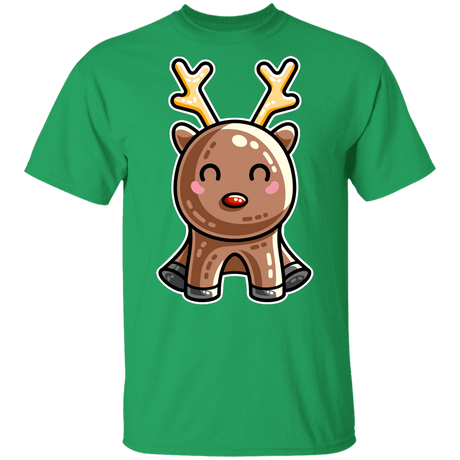 T-Shirts Irish Green / YXS Kawaii Reindeer Youth T-Shirt