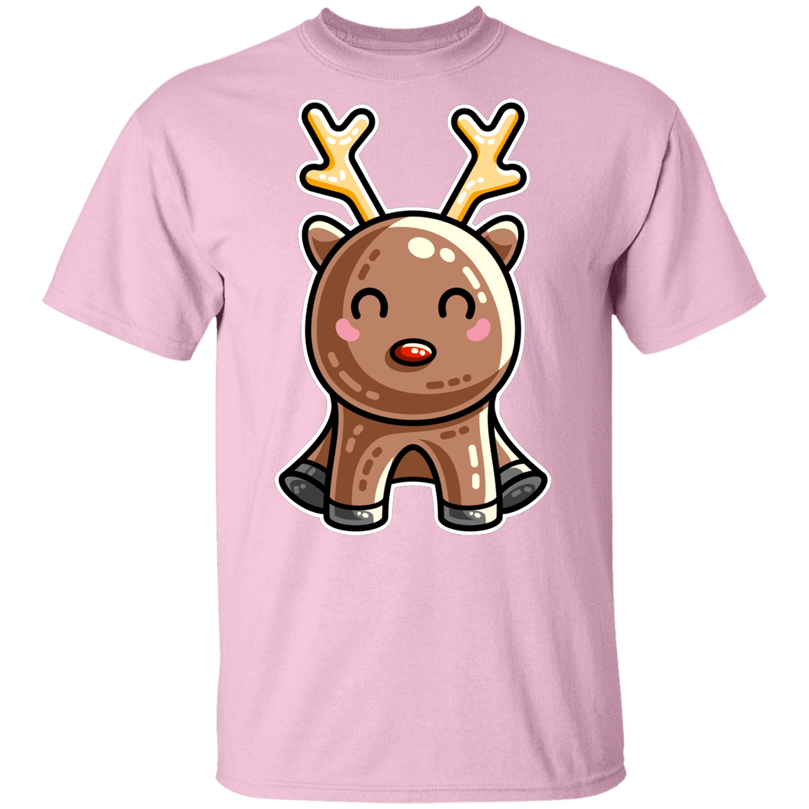 T-Shirts Light Pink / YXS Kawaii Reindeer Youth T-Shirt