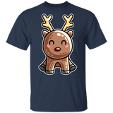 T-Shirts Navy / YXS Kawaii Reindeer Youth T-Shirt