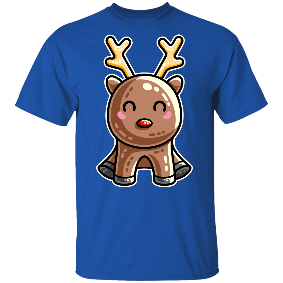 T-Shirts Royal / YXS Kawaii Reindeer Youth T-Shirt