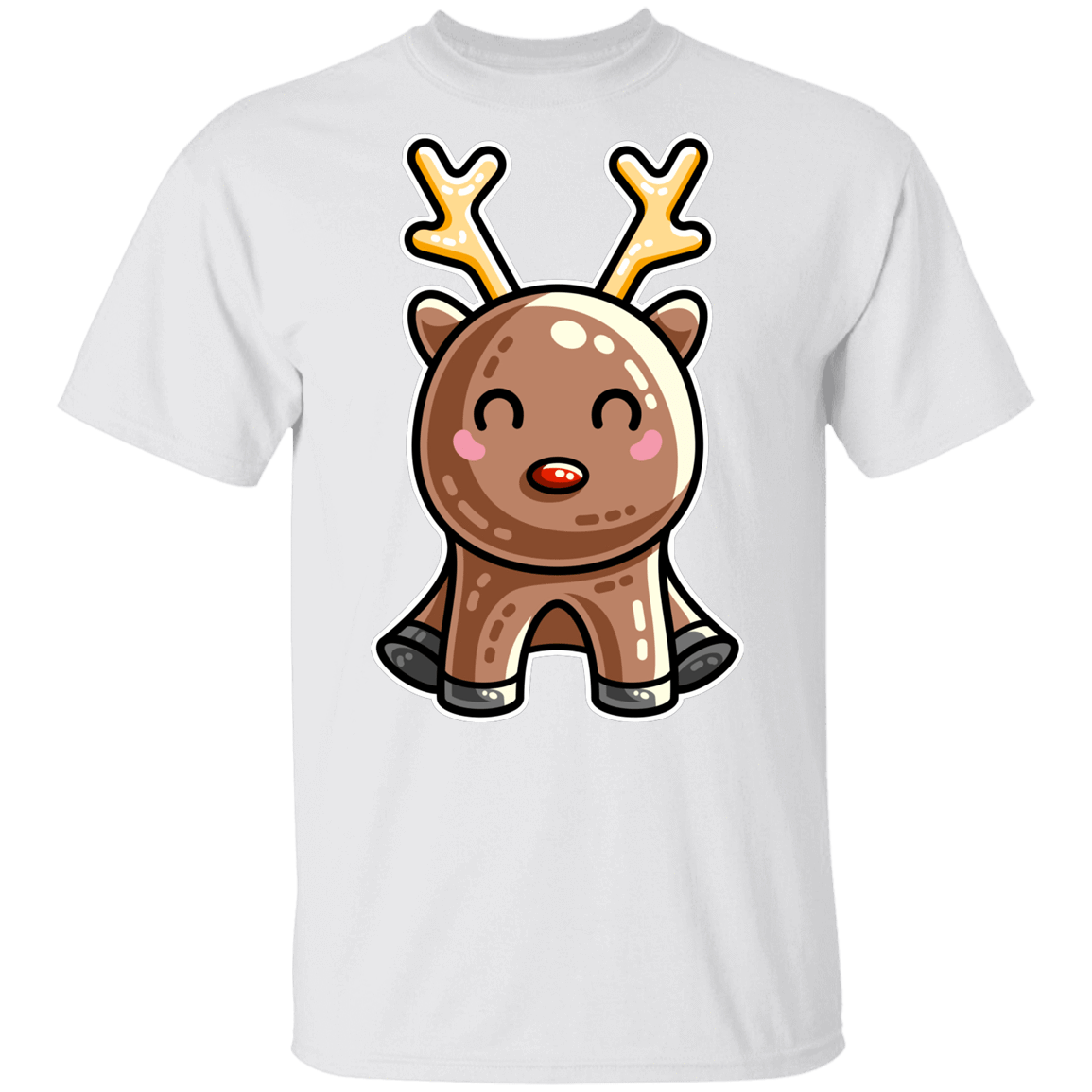 T-Shirts White / YXS Kawaii Reindeer Youth T-Shirt