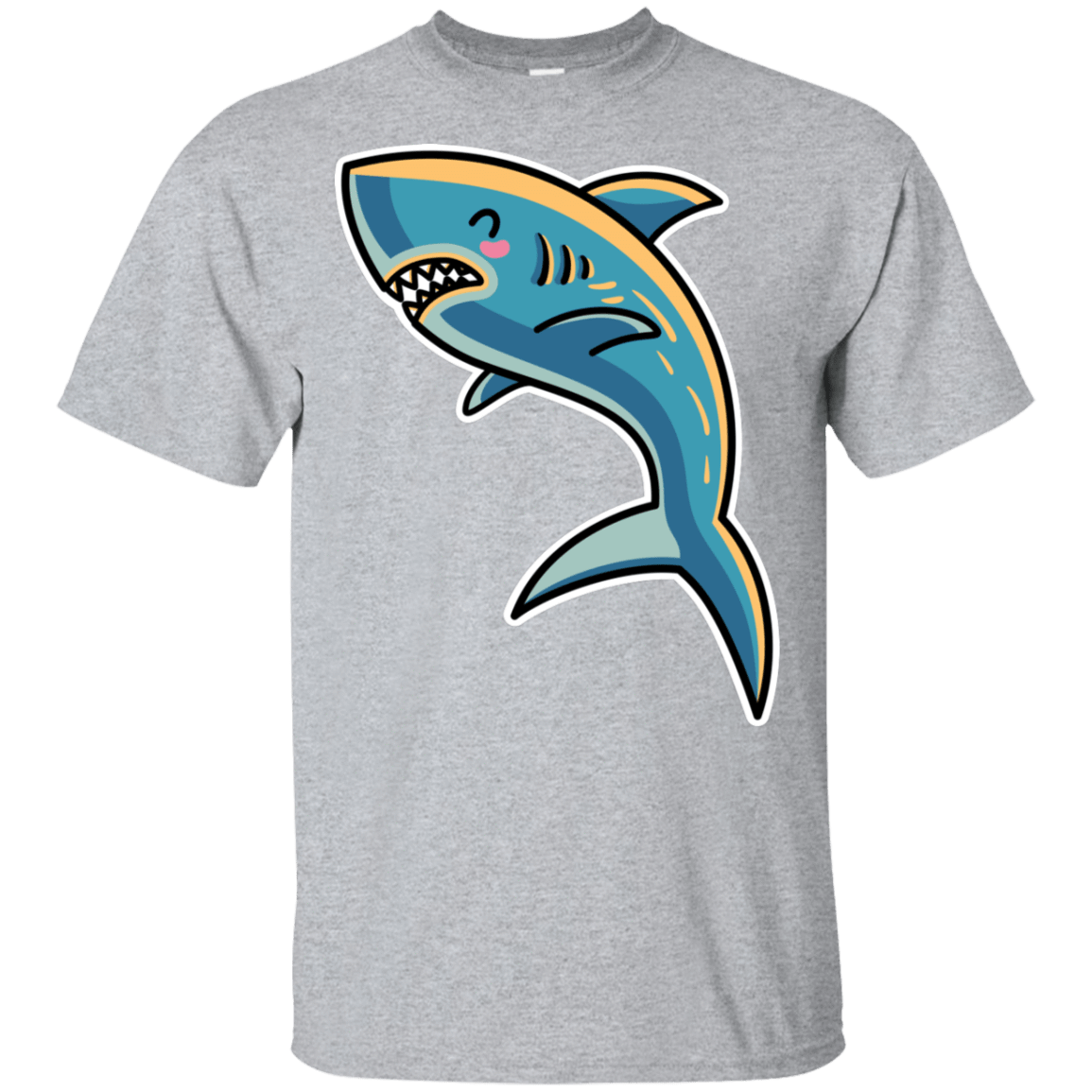 T-Shirts Sport Grey / S Kawaii Shark T-Shirt