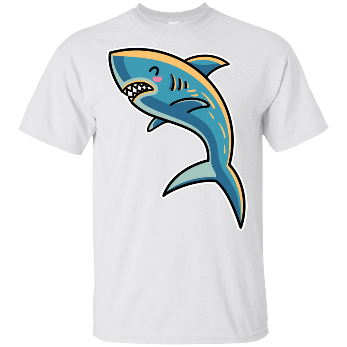 T-Shirts White / S Kawaii Shark T-Shirt