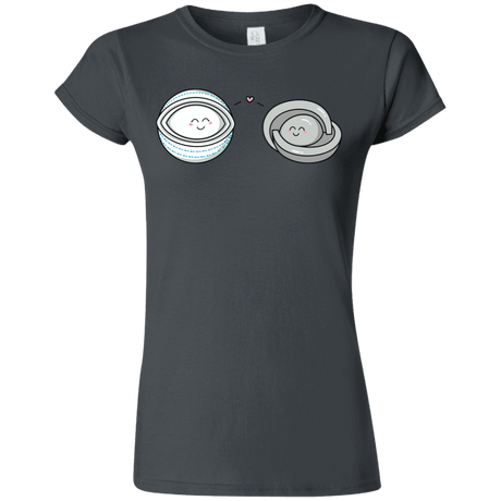 T-Shirts Charcoal / S Kawaii Timeless Mothership and Lifeboat Junior Slimmer-Fit T-Shirt