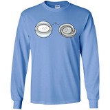 T-Shirts Carolina Blue / S Kawaii Timeless Mothership and Lifeboat Men's Long Sleeve T-Shirt