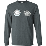 T-Shirts Dark Heather / S Kawaii Timeless Mothership and Lifeboat Men's Long Sleeve T-Shirt