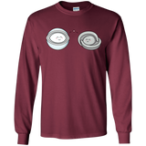 T-Shirts Maroon / S Kawaii Timeless Mothership and Lifeboat Men's Long Sleeve T-Shirt