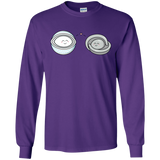 T-Shirts Purple / S Kawaii Timeless Mothership and Lifeboat Men's Long Sleeve T-Shirt